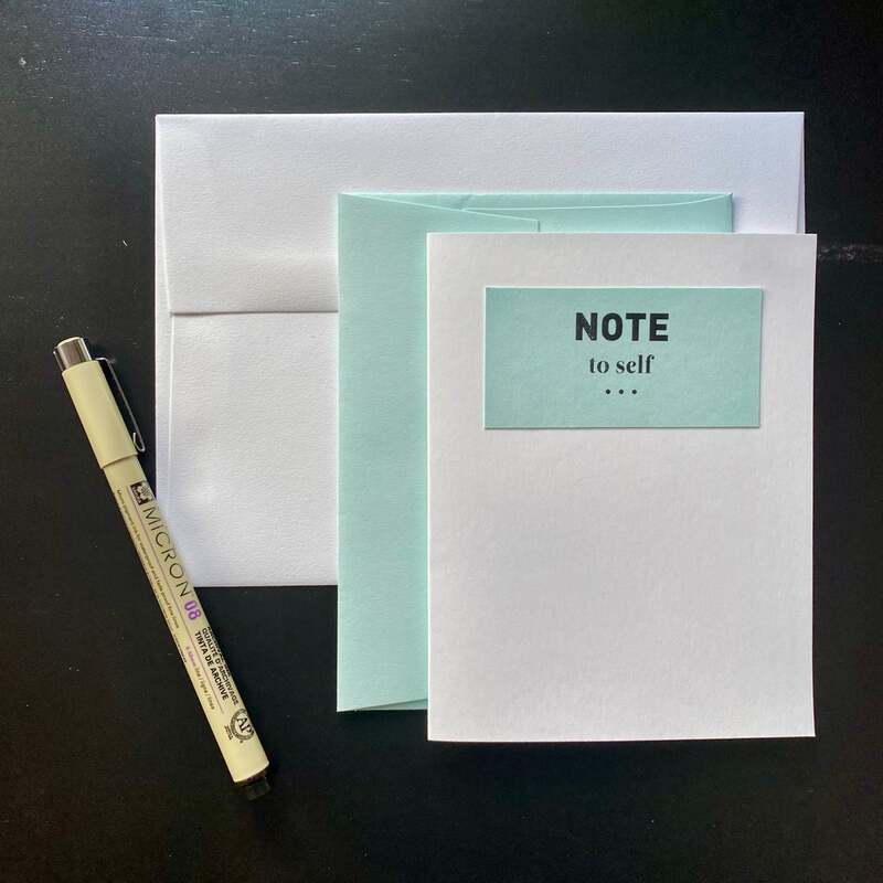 Merchant Method x Queen Fayzel Note to Self Product Collaboration | Notecard Set and Pen